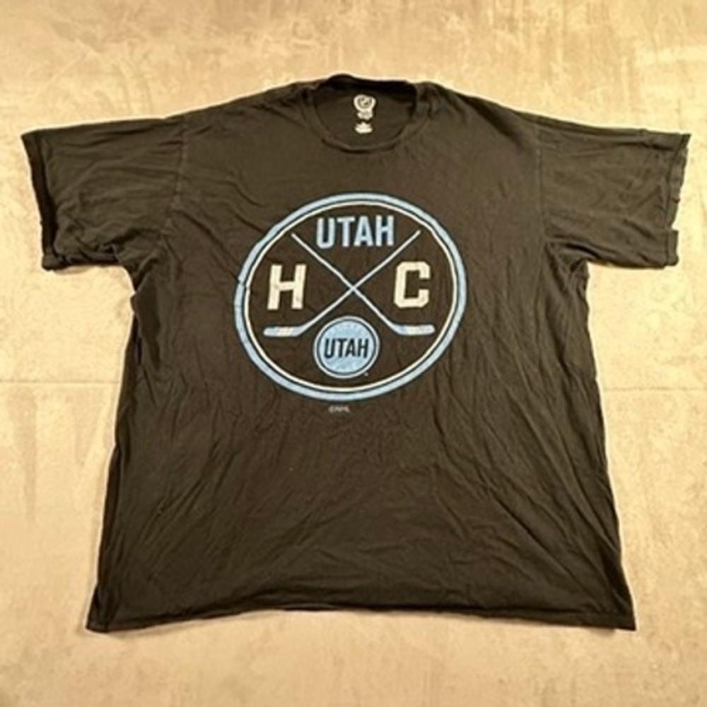 Blue 84 T-Shirt Mens NHL Utah Hockey Club Graphic XL Black